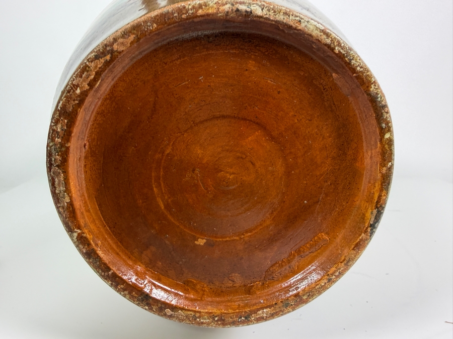 Just Added - Morit Signed Vintage Peruvian Hand Painted Terracotta Pottery Vase With Colonial Street Scene 16'H [Photo 6]