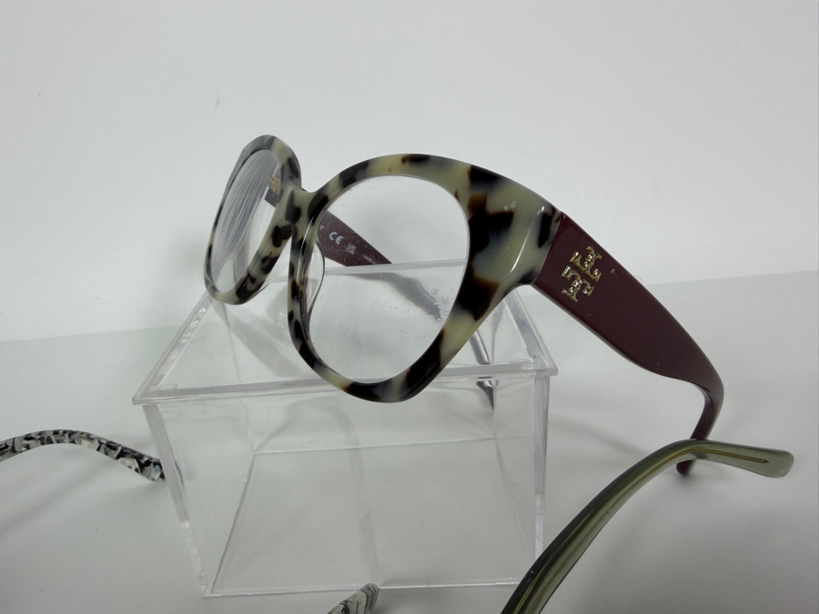 Just Added - Lot Of Three Tory Burch And Bottega Veneta Designer Acetate Eyeglass Frames  [Photo 4]