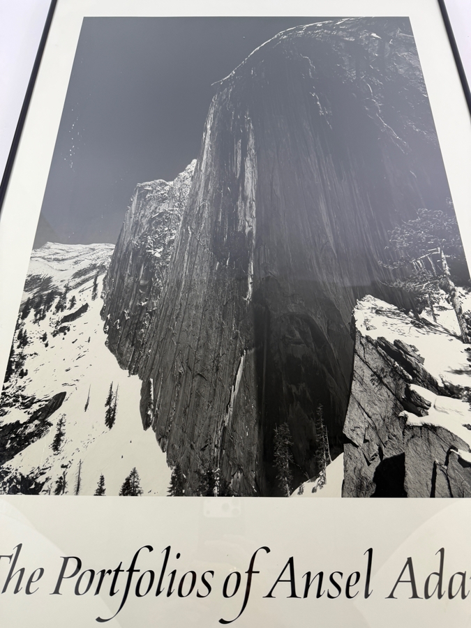 Just Added - Vintage Ansel Adams Monolith The Face Of Half Dome Yosemite Museum Art Exhibition Poster Framed 24'W X 36'H [Photo 2]