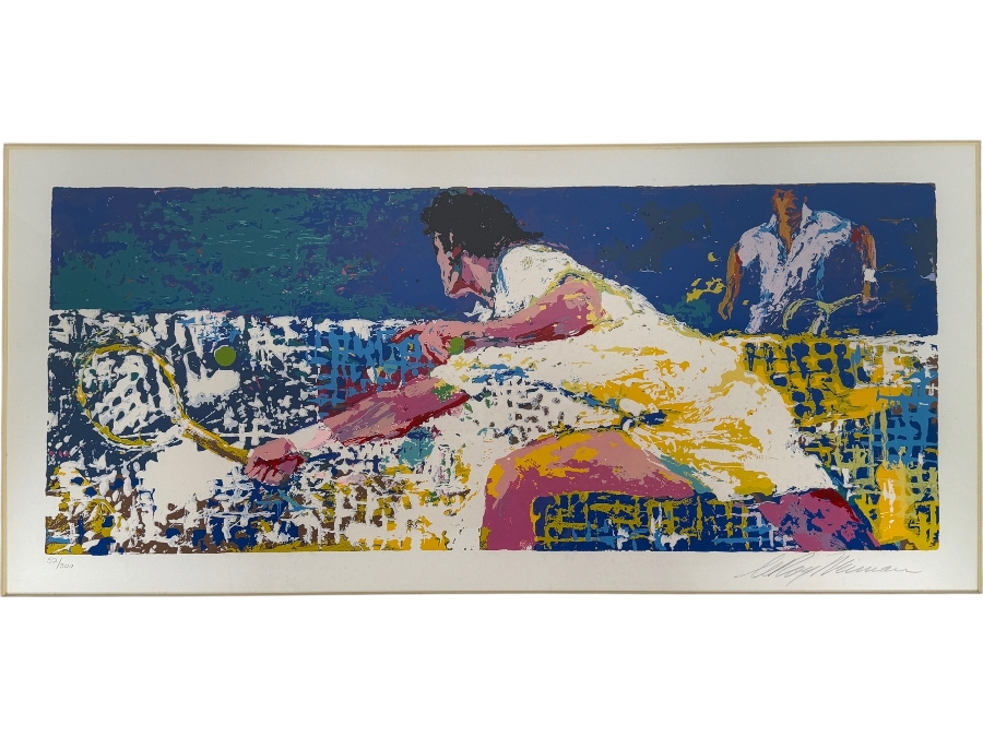 Just Added - LeRoy Neiman Hand Signed Get Shot Tennis Limited Edition Serigraph 52/300 28'W X 12'H Framed: 38'W X 22'H [Photo 2]