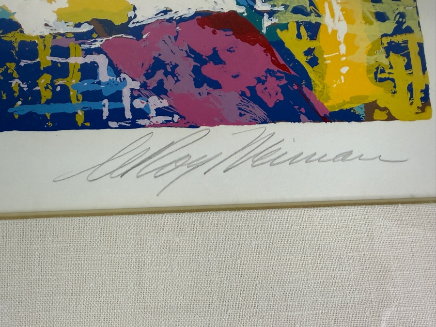 Just Added - LeRoy Neiman Hand Signed Get Shot Tennis Limited Edition Serigraph 52/300 28'W X 12'H Framed: 38'W X 22'H [Photo 5]