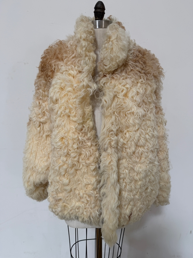 Just Added - Vintage Mongolian Lamb Fur Coat 30'L [Photo 2]