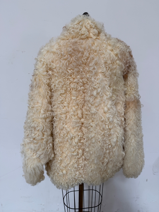 Just Added - Vintage Mongolian Lamb Fur Coat 30'L [Photo 4]