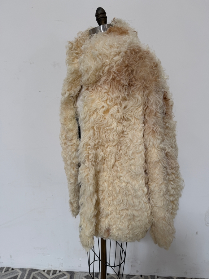 Just Added - Vintage Mongolian Lamb Fur Coat 30'L [Photo 5]