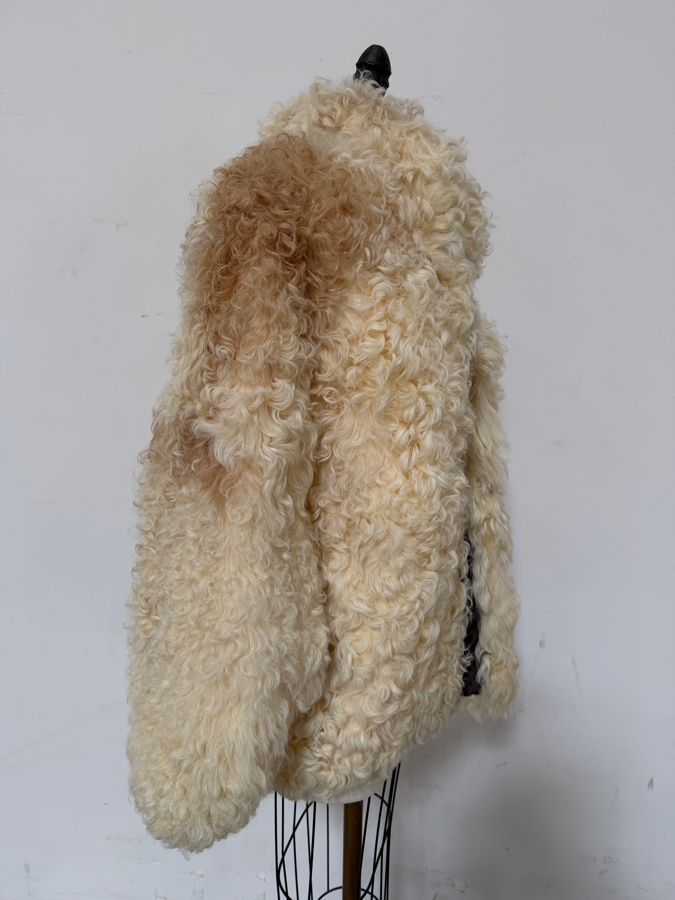 Just Added - Vintage Mongolian Lamb Fur Coat 30'L [Photo 3]