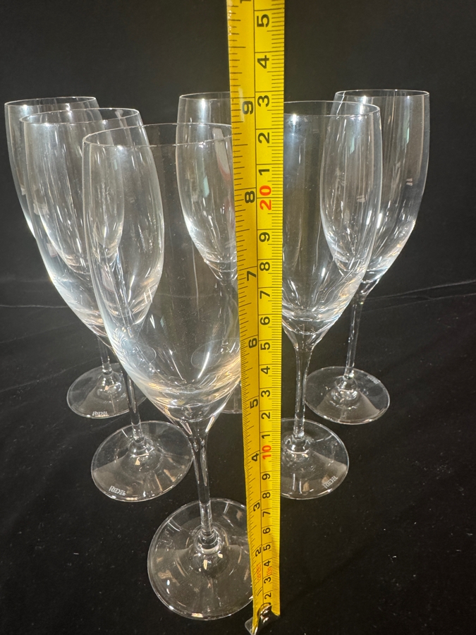 Just Added - Riedel Vinum Crystal Champagne Glasses Set Of Six 8.9'H [Photo 5]