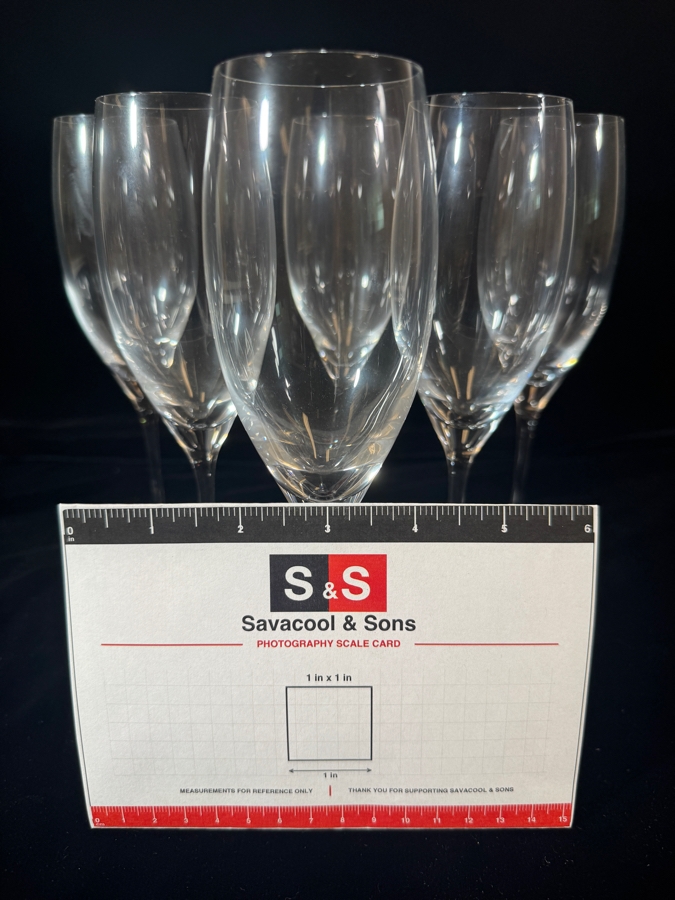 Just Added - Riedel Vinum Crystal Champagne Glasses Set Of Six 8.9'H [Photo 6]