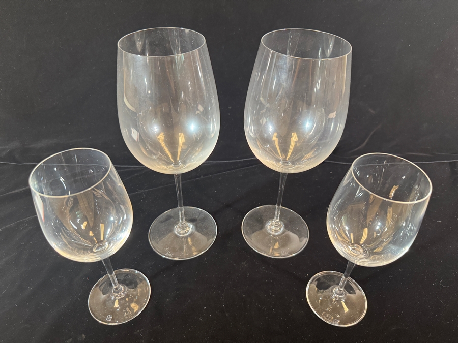 Just Added - Riedel Vinum Crystal Cabernet Sauvignon And Riesling Mixed Wine Glasses Four Piece Set 10.5'H and 7.5'H [Photo 3]