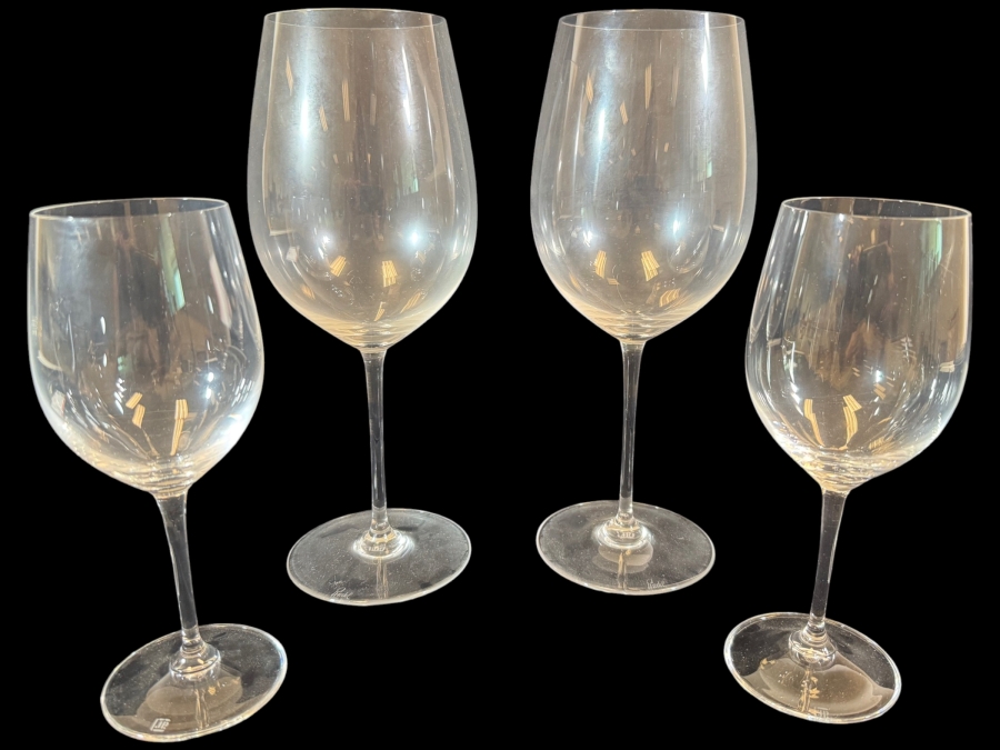 Just Added - Riedel Vinum Crystal Cabernet Sauvignon And Riesling Mixed Wine Glasses Four Piece Set 10.5'H and 7.5'H
