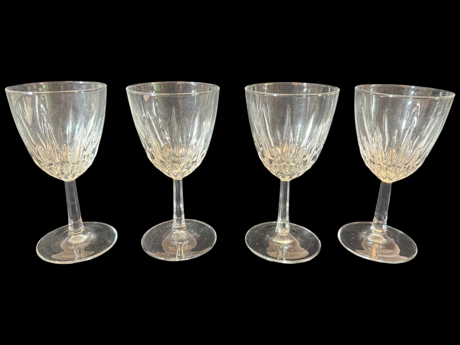 Just Added - Cristal D'Arques Diamant Claret Wine Glasses Set Of Four 5.75'H