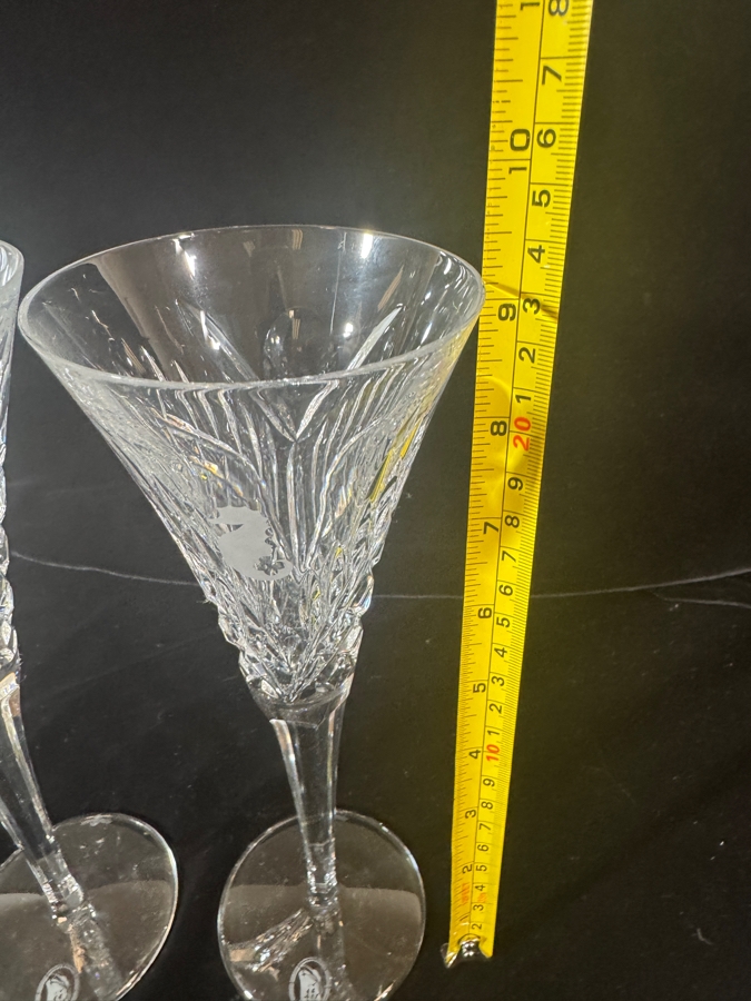 Just Added - Waterford Crystal Seahorse Heritage Collection Toasting Champagne Flutes Pair 9.25'H [Photo 6]