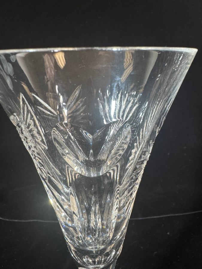 Just Added - Waterford Crystal Millennium Collection Universal Wishes 5 Toasts Champagne Flutes Pair 9.25'H [Photo 6]