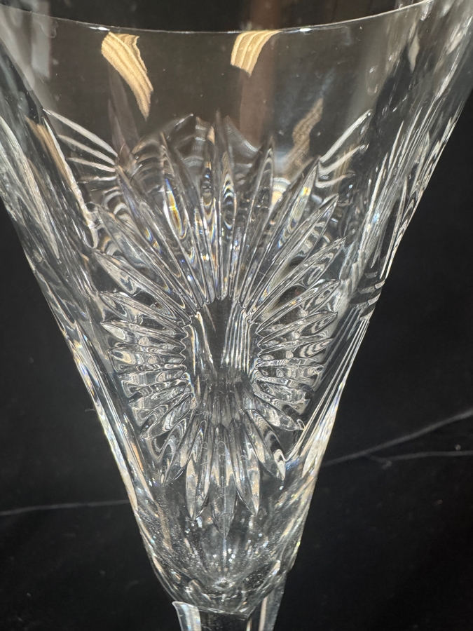 Just Added - Waterford Crystal Millennium Collection Universal Wishes 5 Toasts Champagne Flutes Pair 9.25'H [Photo 7]