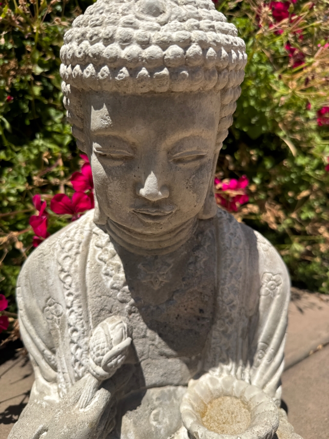 Just Added - Concrete Sitting Medicine Buddha Garden Statue 18'H [Photo 4]