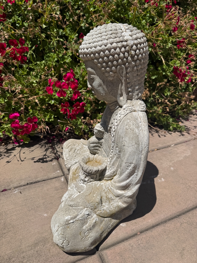 Just Added - Concrete Sitting Medicine Buddha Garden Statue 18'H [Photo 5]