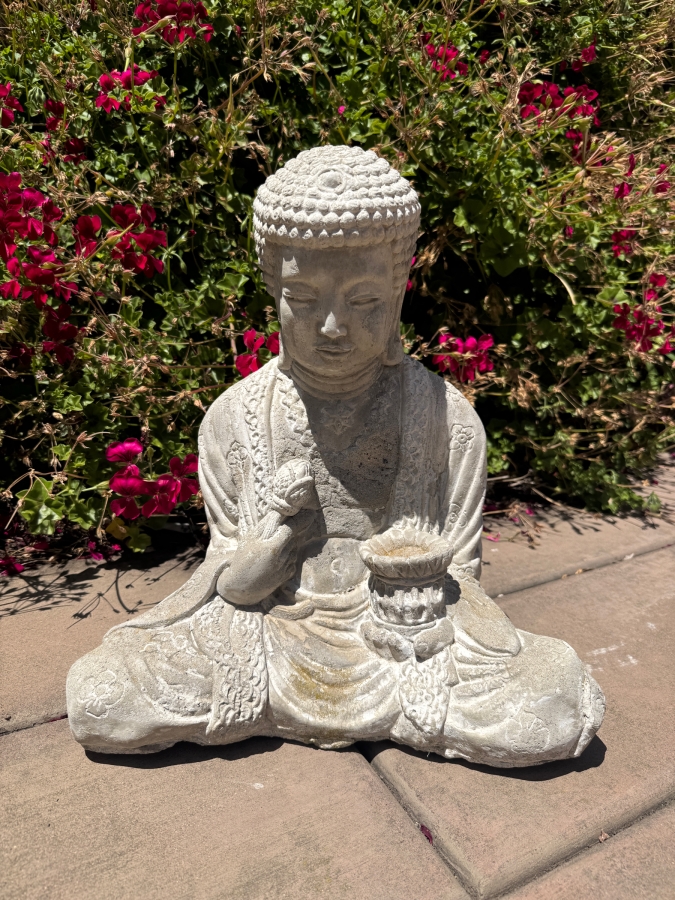 Just Added - Concrete Sitting Medicine Buddha Garden Statue 18'H