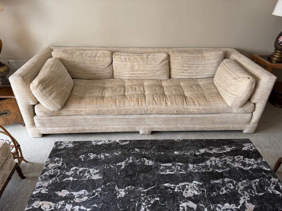 Mid-Century Modern Marge Carson Down Filled Sofa From Burnett Furniture 97W X 36D X 28H [Photo 3]