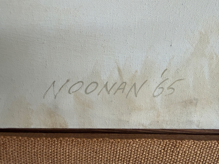 Original Mid-Century Impressionist Aviation Oil Painting On Canvas By Noonan Dated 1965 48' X 41' Framed 51'W X 43'H [Photo 6]
