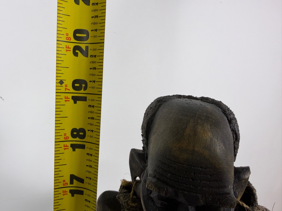 Vintage East African Hand-carved Wooden 'Medicine Man' Statue 19'H [Photo 10]