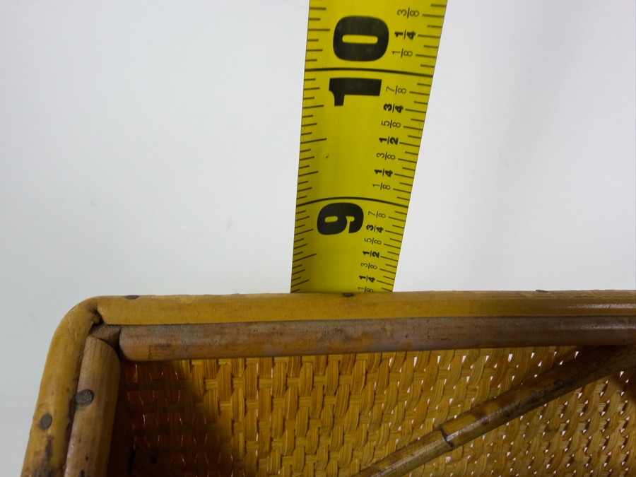 Vintage Victorian Style Boho Bamboo And Woven Rattan Cane Tiered Desk Letter Mail Organizer Sorter 10'W X 8.5'H [Photo 7]