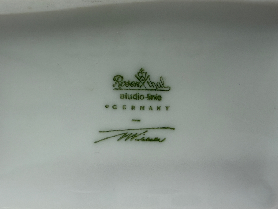 Vintage Tapio Wirkkala For Rosenthal Studio Line Germany White Glazed Bisque Porcelain Crinkled Paper Bag Vase 4'H [Photo 5]