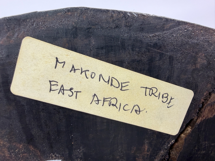 Vintage East African Makonde Hand Carved Dark Ebony Wood Dama Family Tree Unit Of Life Interlocking Tribal Figures Sculpture 9'H [Photo 6]