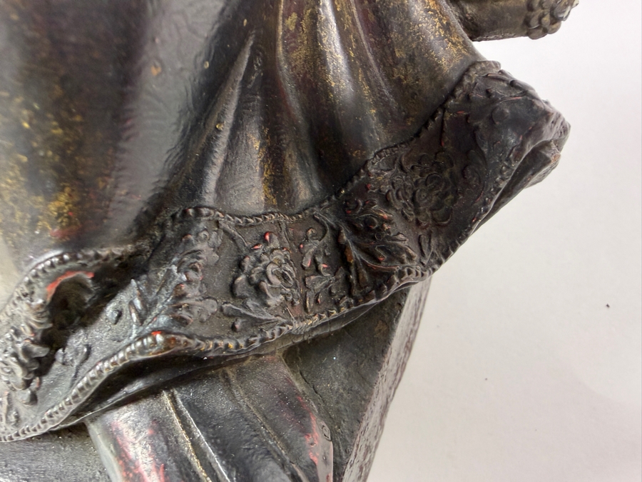 Antique Chinese Ming Dynasty Style Seated Emperor Bureaucratic Official Lacquered Gilt Intricately Carved Wooden Throne Figurine Sculpture - See Photos For Detail 9'W X 8'D X 17'H [Photo 16]