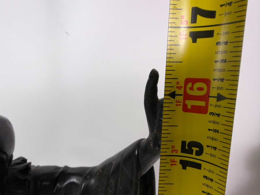 Antique Circa 1910 Ernest Wante Signed Belgian Art Nouveau Patinated Bronze Whimsical Pierrot Conducting Cat Choir Vocal Lesson Sculpture 16.5'H [Photo 19]
