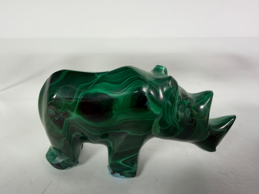 (5) Collection Of Carved Green Malachite Animals And Fish Figurines Approximately 2'H [Photo 6]