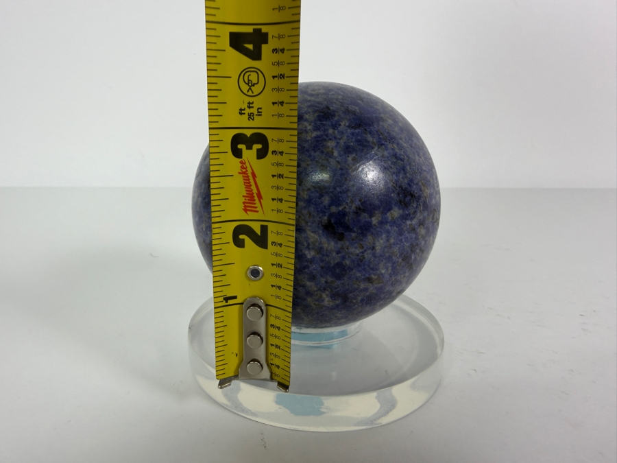 Blue Sodalite Sphere On Lucite Stand 3.5'H [Photo 6]