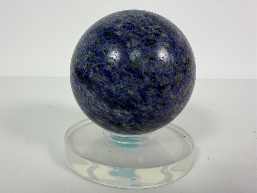 Blue Sodalite Sphere On Lucite Stand 3.5'H [Photo 3]