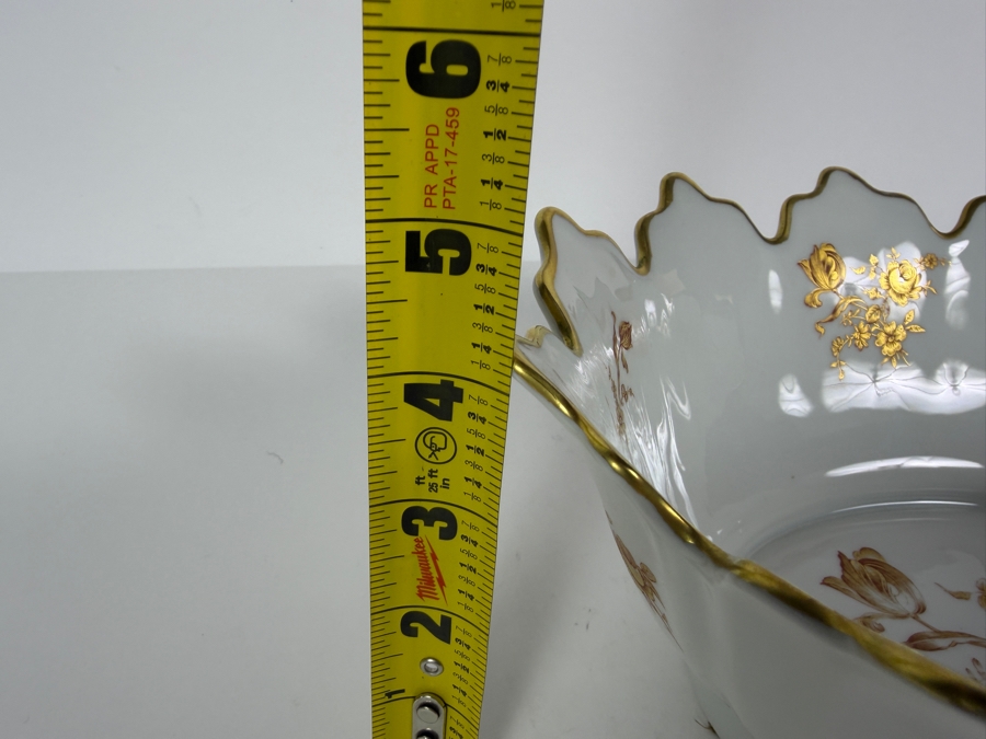 Limoges France Hand-painted Porcelain Serving Bowl 12W X 9D X 4.25H [Photo 14]