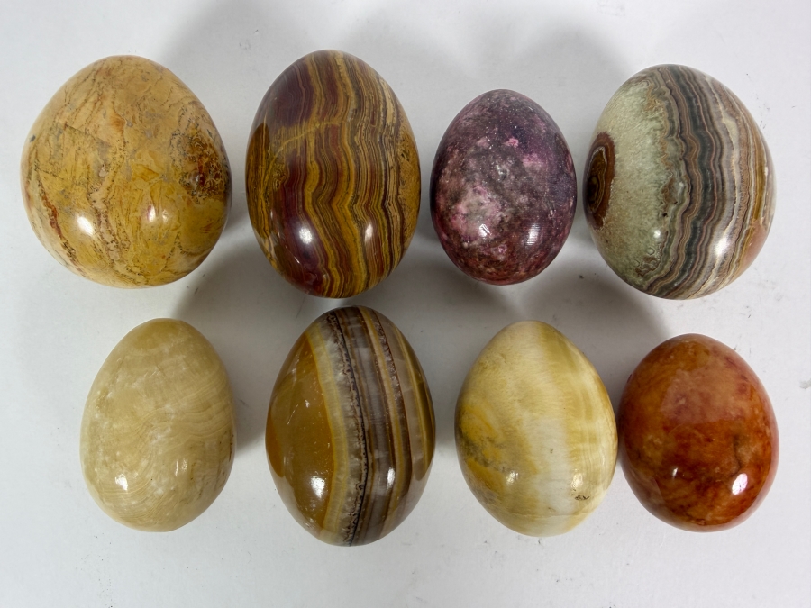 (8) Polished Egg-shaped Stones - See Photos [Photo 2]