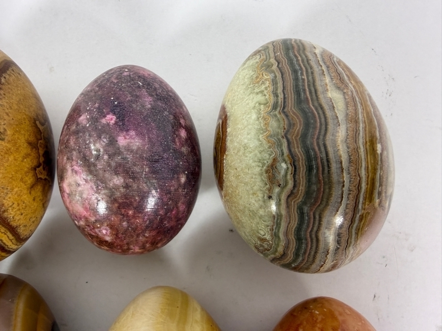 (8) Polished Egg-shaped Stones - See Photos [Photo 3]