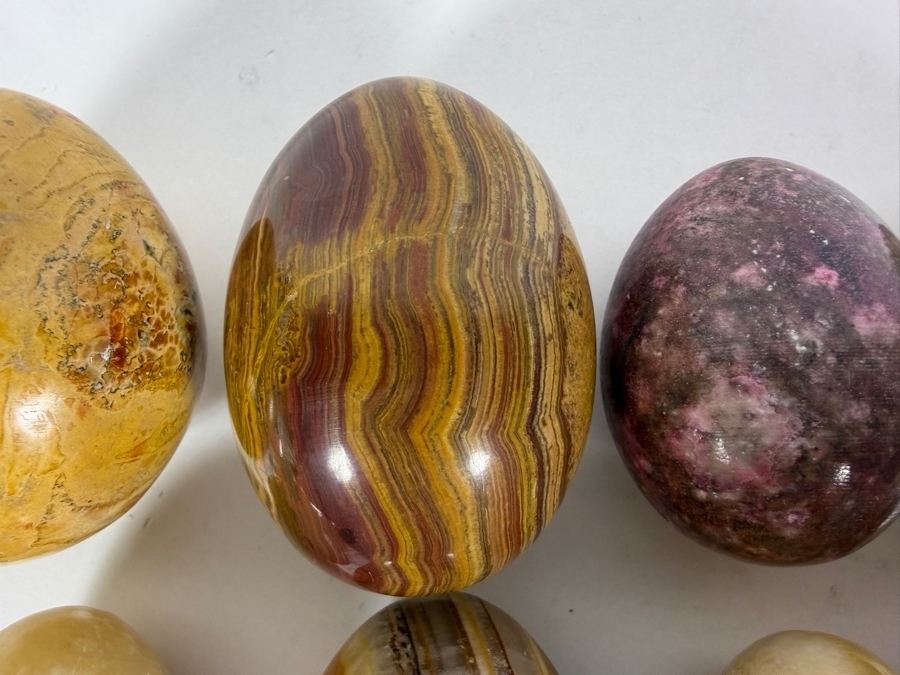 (8) Polished Egg-shaped Stones - See Photos [Photo 4]