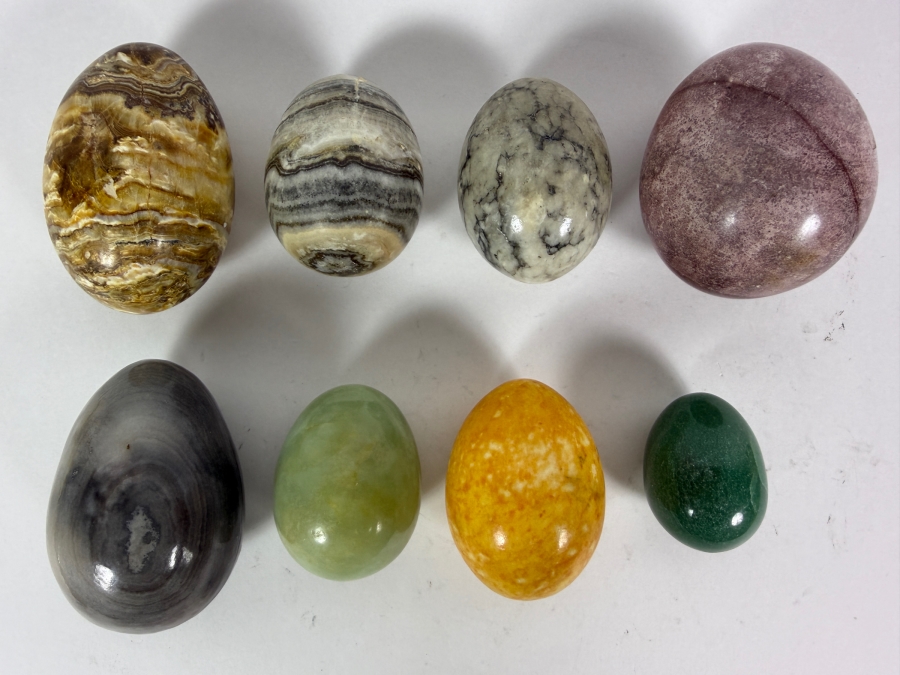 (8) Polished Egg-shaped Stones - See Photos [Photo 2]