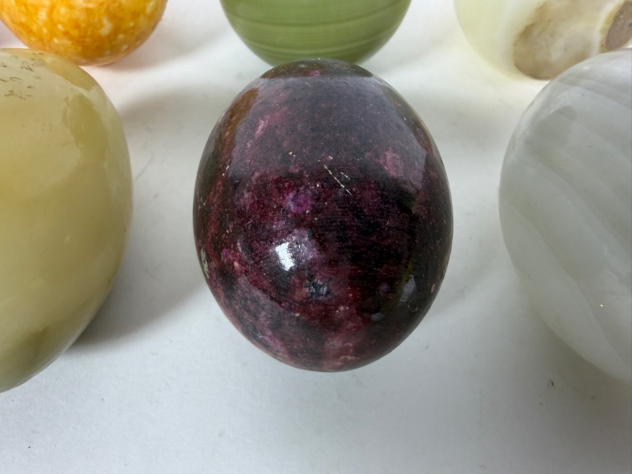 (8) Polished Egg-shaped Stones - See Photos [Photo 11]