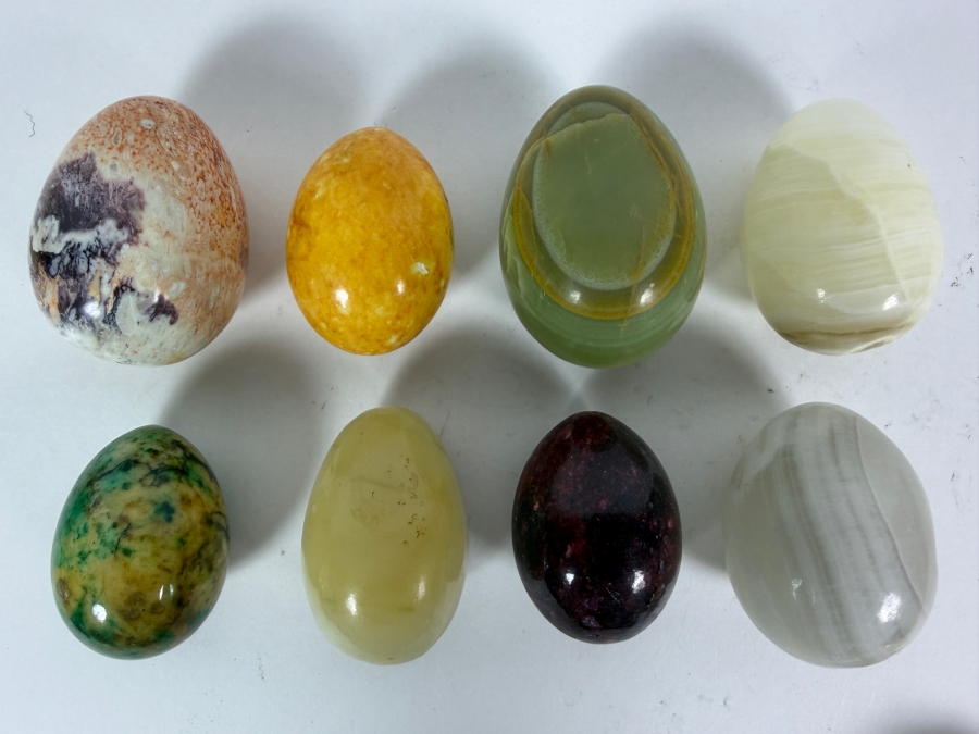 (8) Polished Egg-shaped Stones - See Photos [Photo 2]