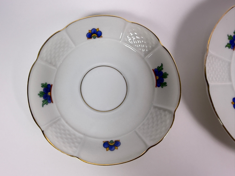 Just Added - Antique Rosenthal Bavaria Hand-Painted Porcelain Tea Cup Saucer And Dessert Plate Trio Set 7.75'W [Photo 7]