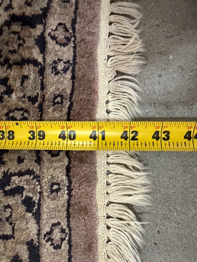 Just Added - Vintage Silk Blend Hand Knotted Oriental Rug With Floral Border 24' x 42' [Photo 4]