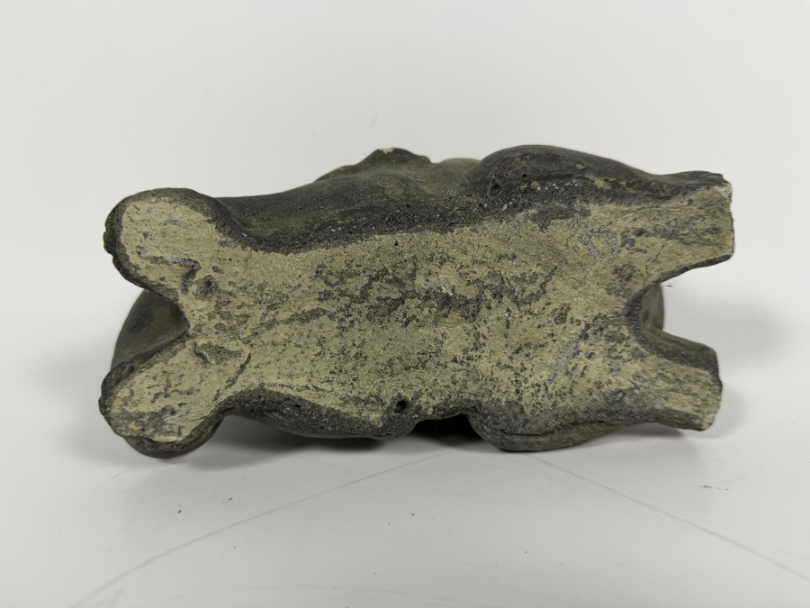 Just Added - Vintage Carved Stone Reclining Baby Elephant Garden Statue Sculpture 9'W [Photo 4]