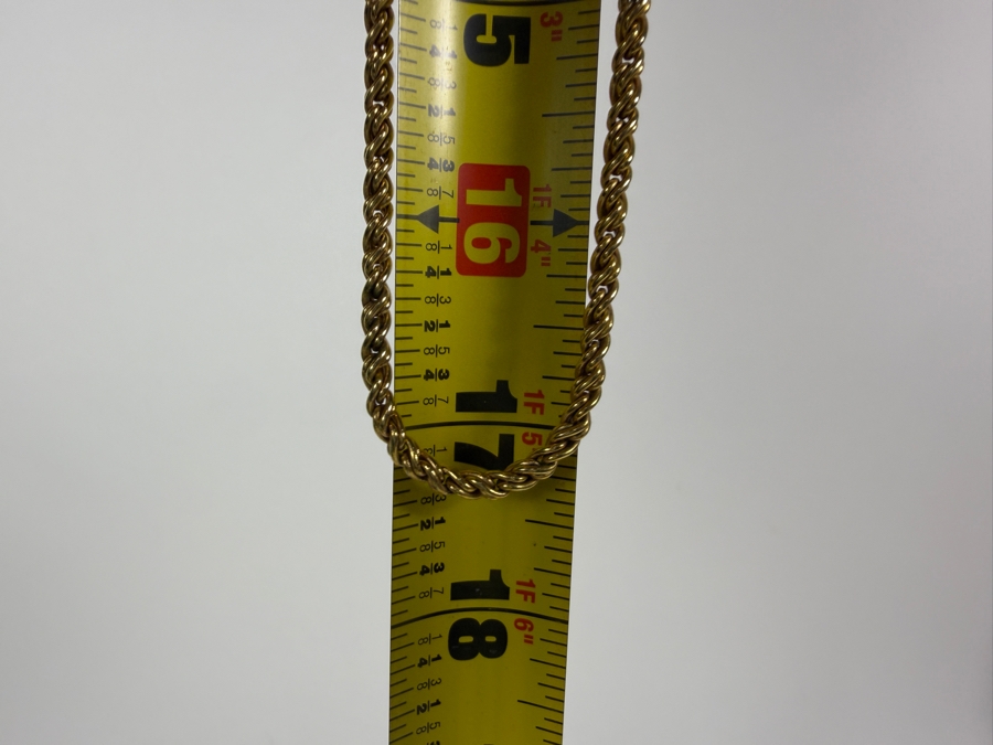 Just Added - Vintage Christian Dior Gold Tone Rope Chain Necklace With Black And Ribbed White Glass Beads [Photo 4]