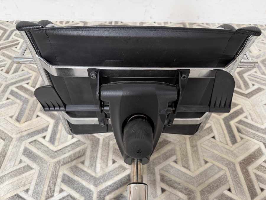 Just Added - Sitland ICE Manager Modern Black Leather High-Back Executive Office Desk Chair With Chrome Frame [Photo 5]