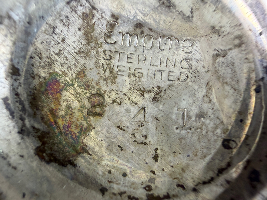 Just Added - Empire Weighted Sterling Silver Salt & Pepper Shakers 5'H [Photo 2]