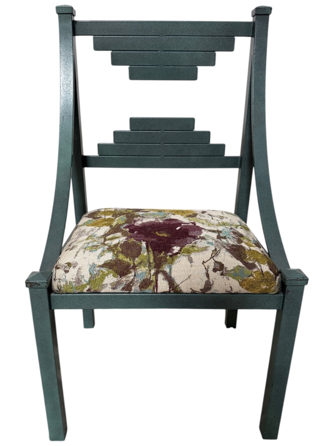 Just Added - Art Deco Style Metal Chair 21W X 20.5D X 40H