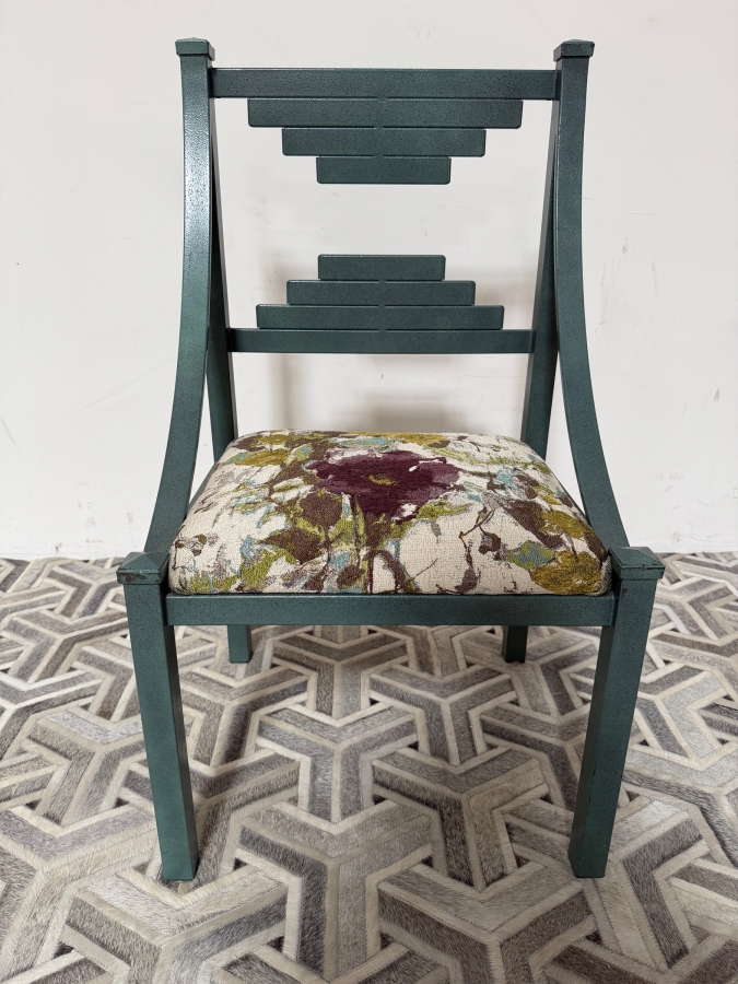 Just Added - Art Deco Style Metal Chair 21W X 20.5D X 40H [Photo 2]
