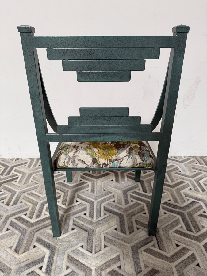 Just Added - Art Deco Style Metal Chair 21W X 20.5D X 40H [Photo 4]