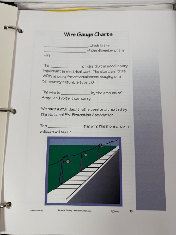 Just Added - (6) Walt Disney World Cast Member Training Manuals On Electricity, Basic Lighting & Sound Reinforcement [Photo 10]