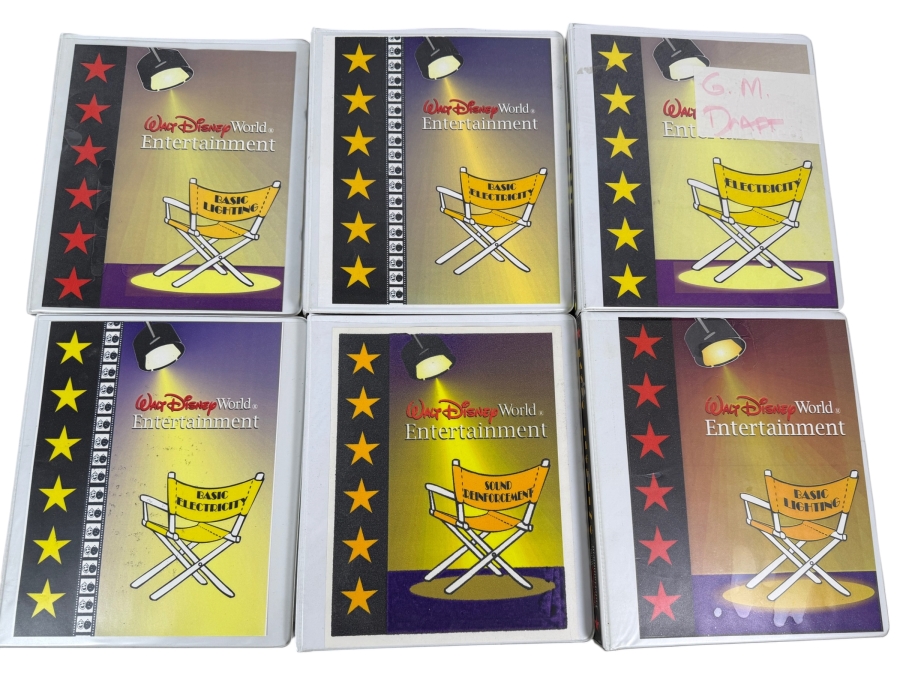 Just Added - (6) Walt Disney World Cast Member Training Manuals On Electricity, Basic Lighting & Sound Reinforcement