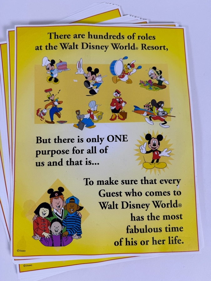 Just Added - 1998 Disney Manual On Creating Your 'Casting Journey Of A Lifetime...' And Dozens Of Copies Of A Walt Disney World Resort Cast Member Flyer [Photo 2]